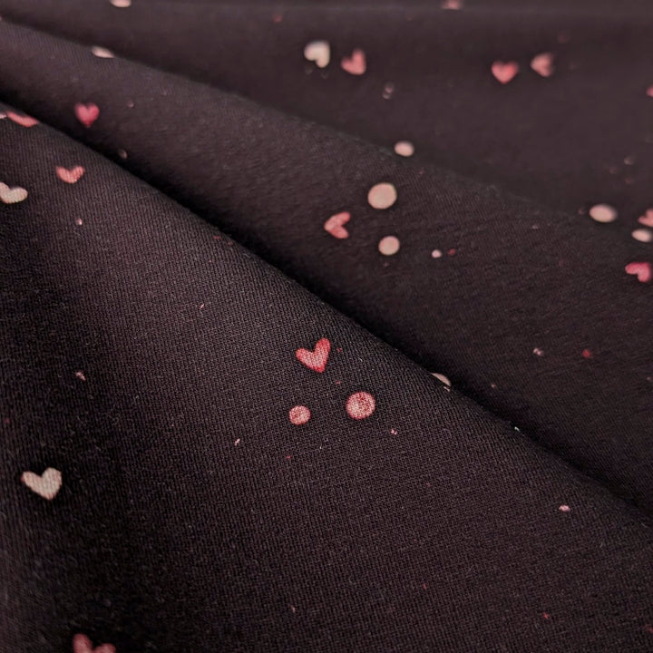 Vorbestellung French Terry Mini Love (brombeer)