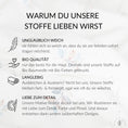 Bild in Galerie-Betrachter laden, Vorteile der Finie & Fasel Stoffe – weich, farbecht, reaktiv bedruckt, mit handgezeichnetem Design
