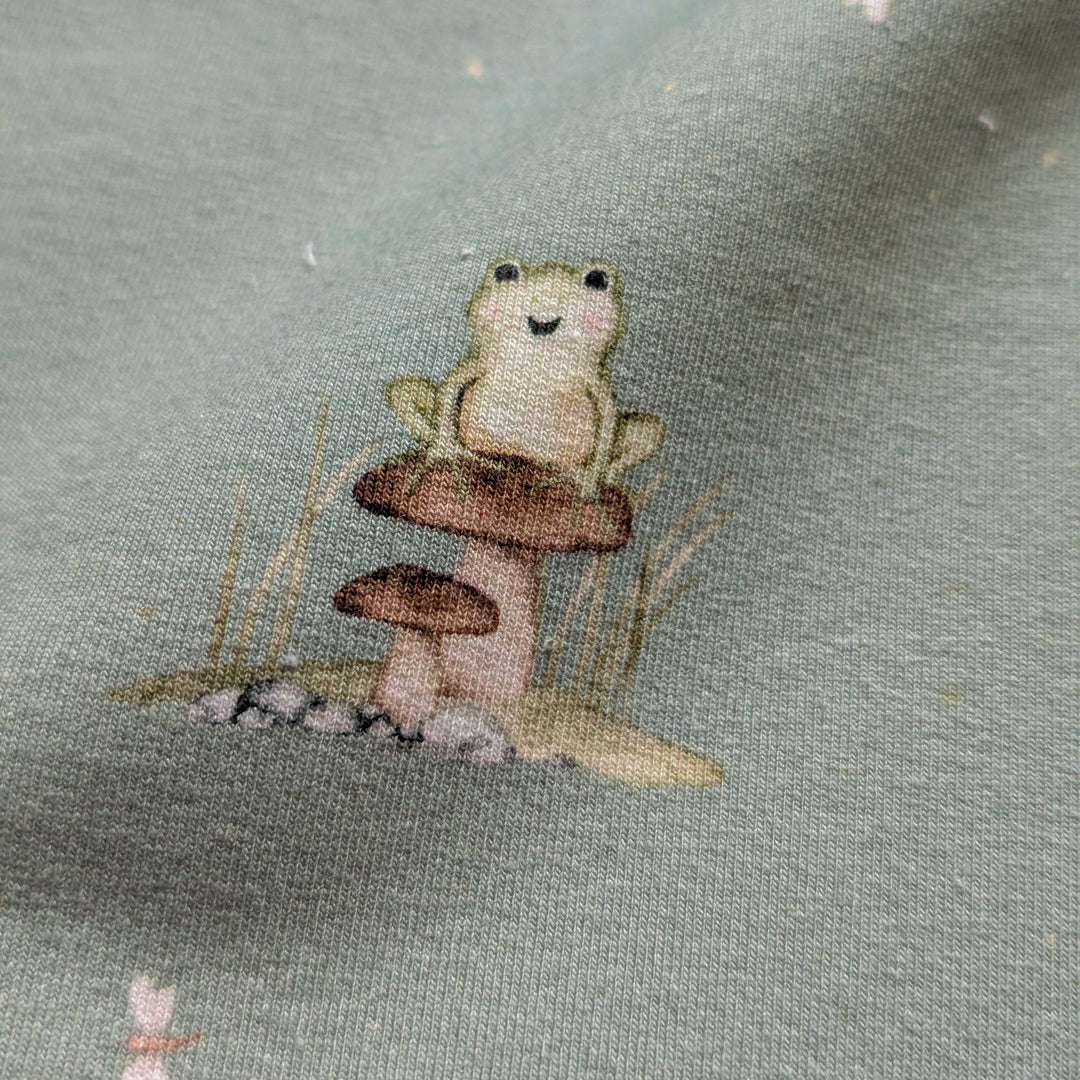 French Terry Froschfreunde (altgrün)