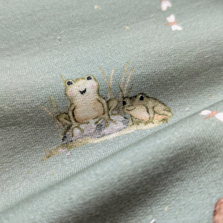 French Terry Froschfreunde (altgrün)
