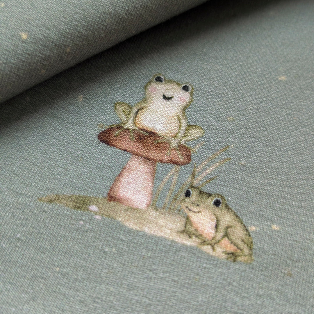 French Terry Froschfreunde (altgrün)