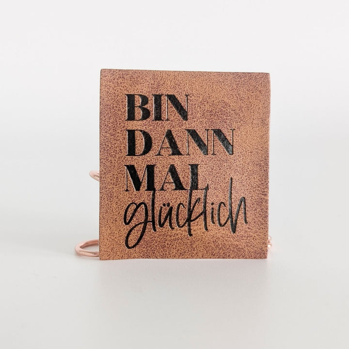 Kunstlederlabel "Glücklich"