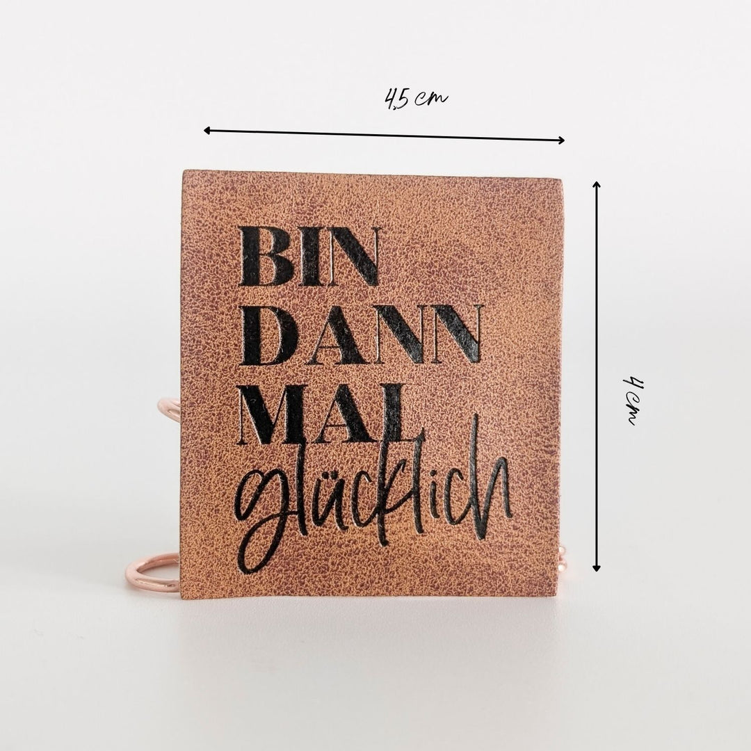 Kunstlederlabel "Glücklich"