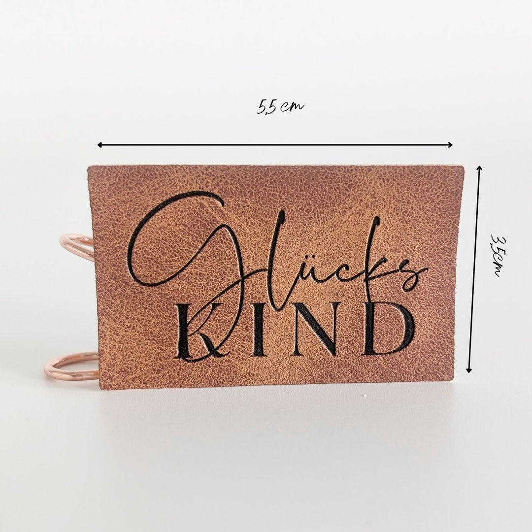 Kunstlederlabel "Glückskind"