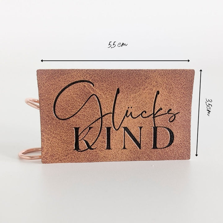 Kunstlederlabel "Glückskind"