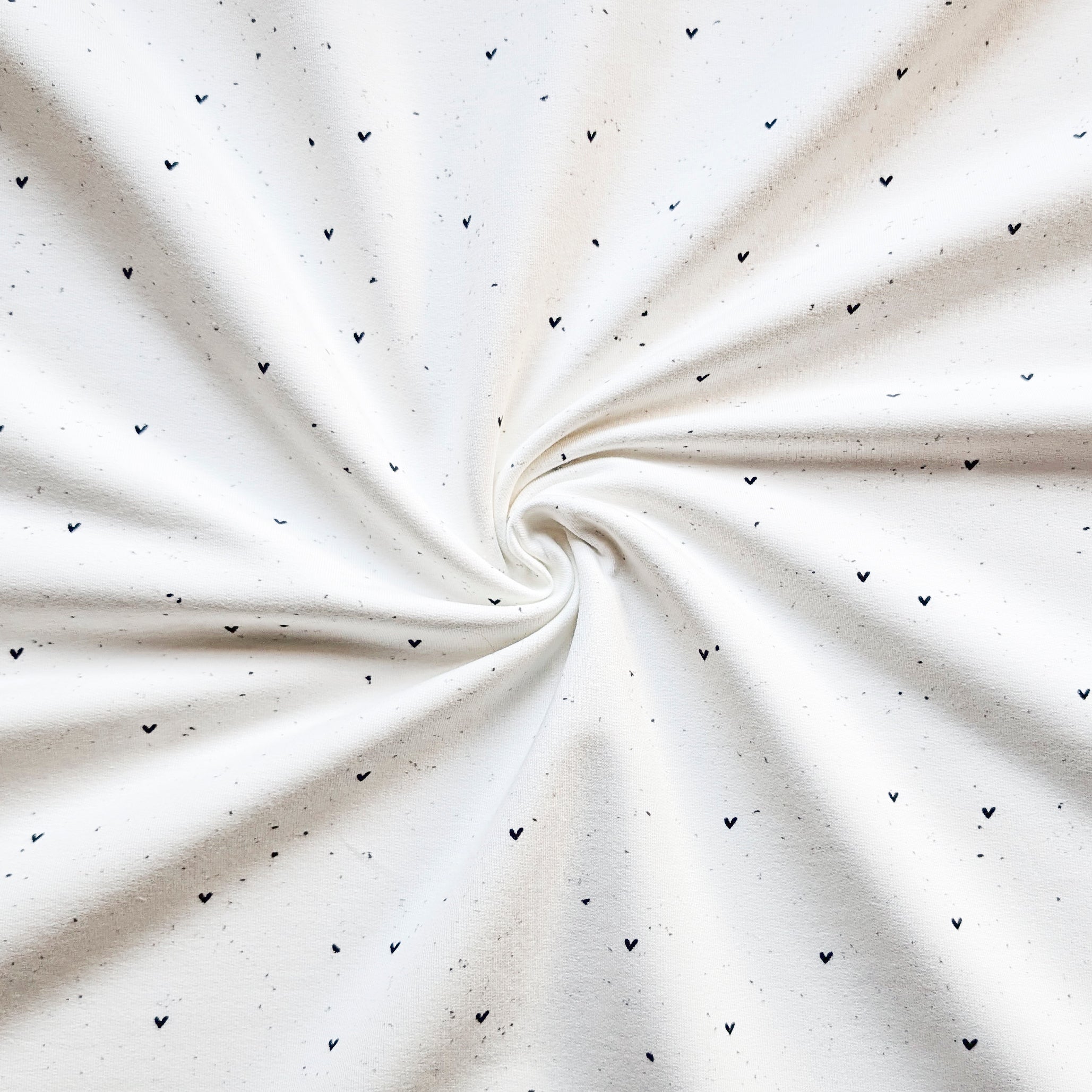 Vorbestellung French Terry Heart Konfetti creme