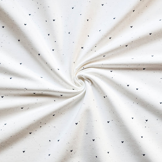 Vorbestellung French Terry Heart Konfetti creme