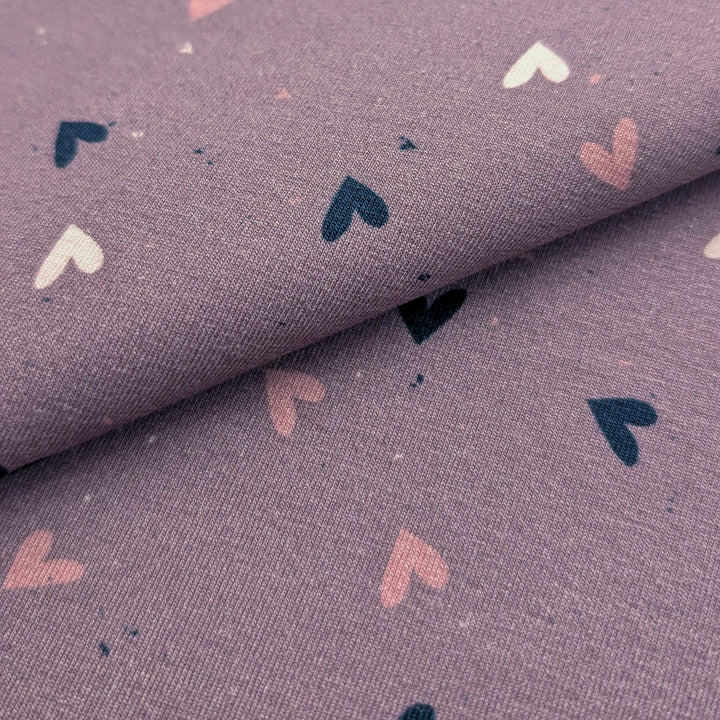 Jersey Herzrauschen mauve