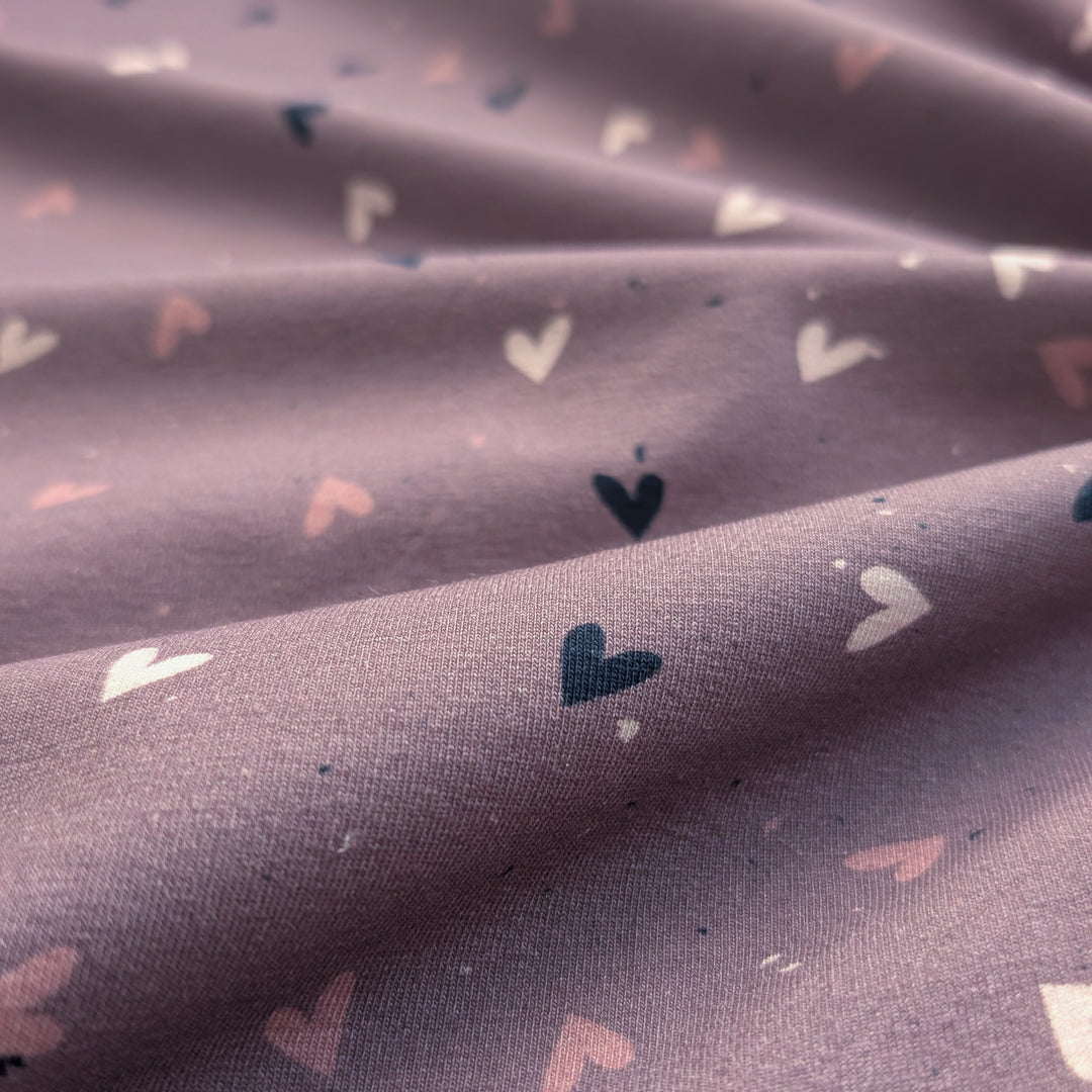 Jersey Herzrauschen mauve