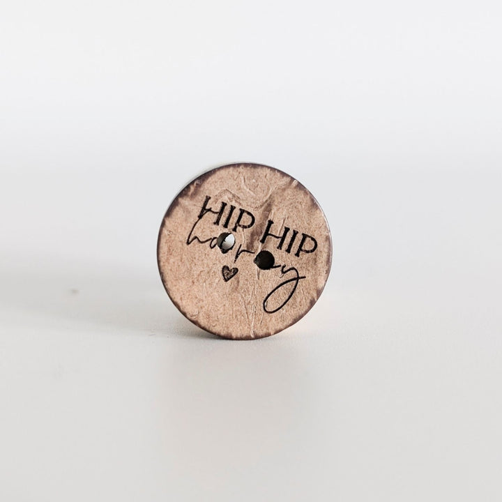 Kokosknopf 20mm Hip Hip Hooray