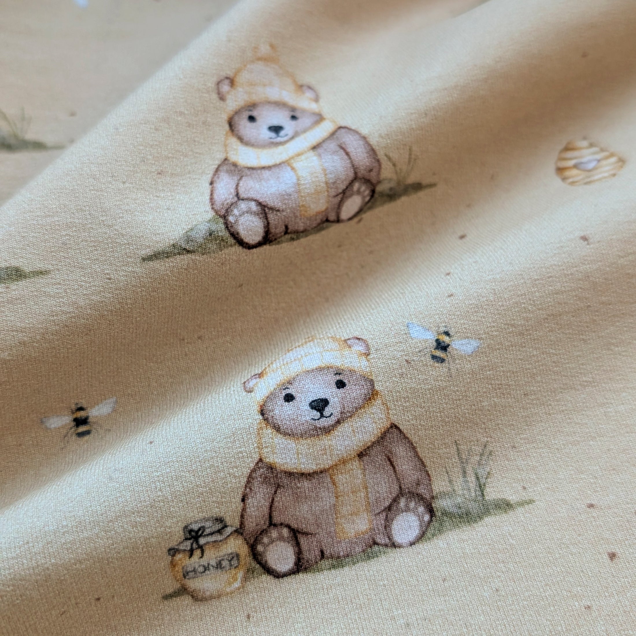 Vorbestellung French Terry Honigbär senf