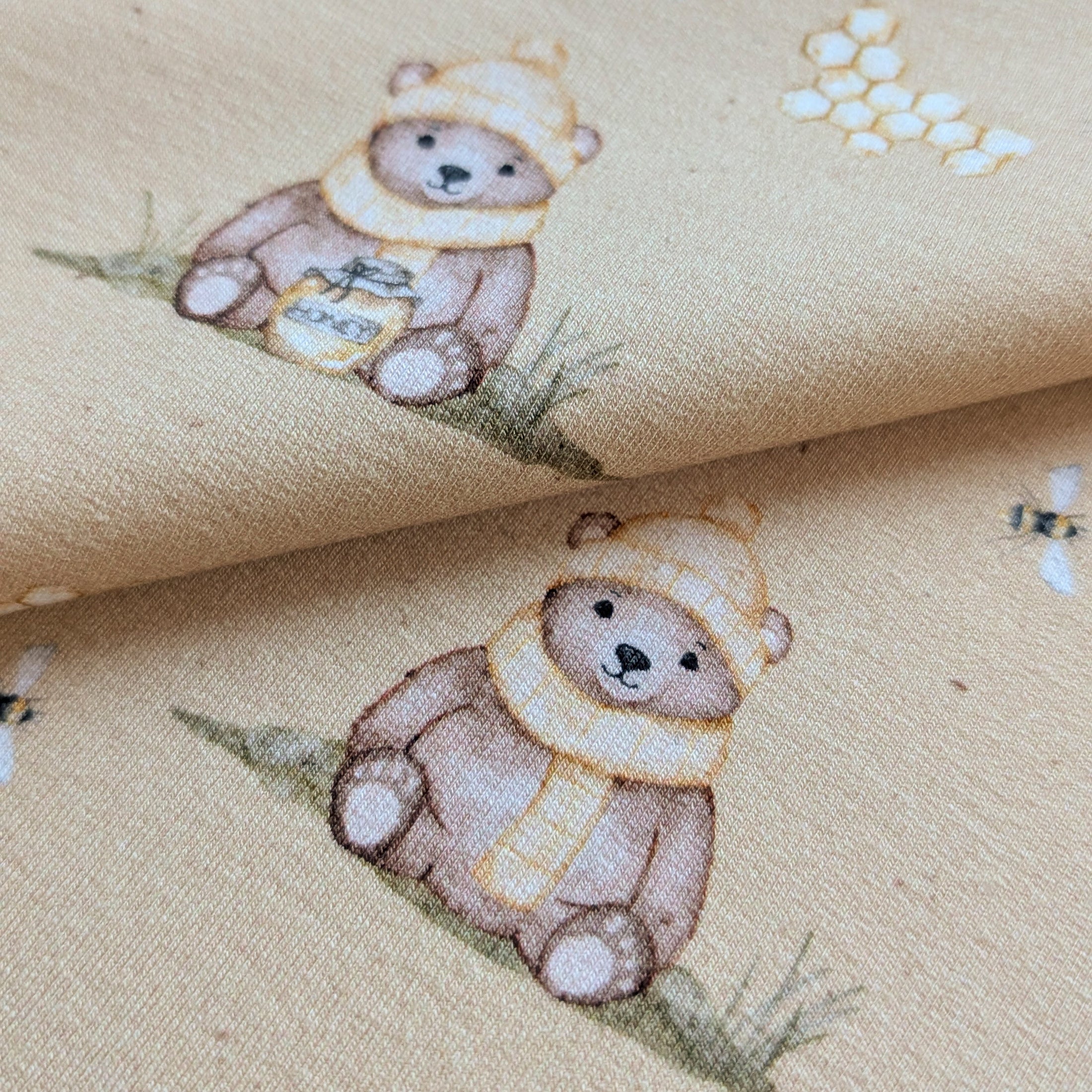 Vorbestellung French Terry Honigbär senf