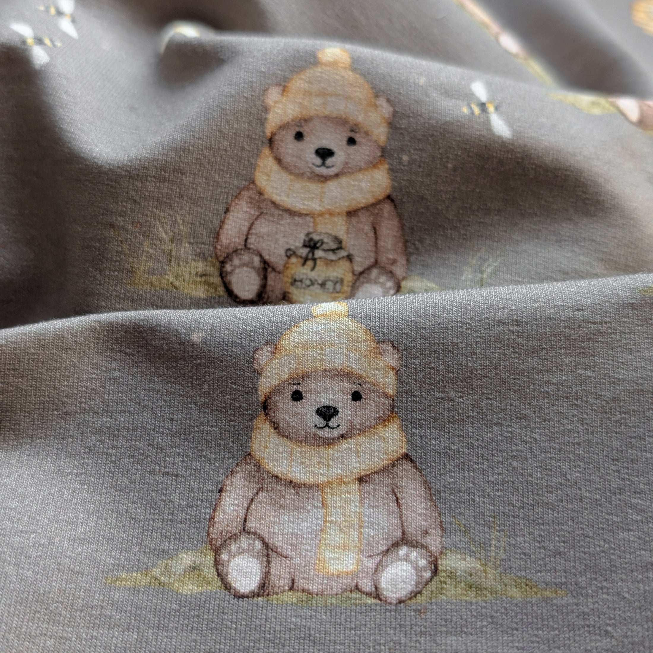 Vorbestellung French Terry Honigbär taupe