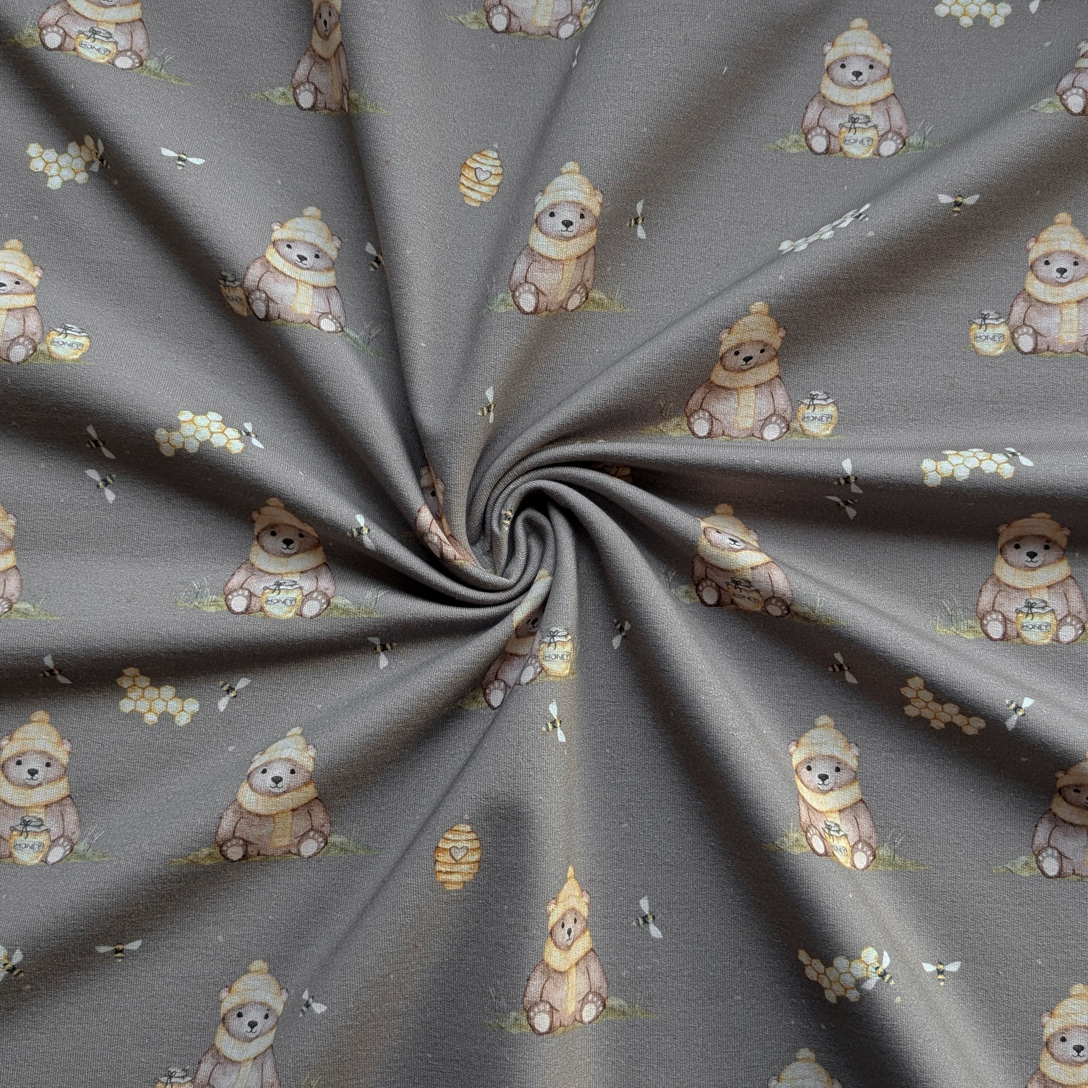 Vorbestellung French Terry Honigbär taupe