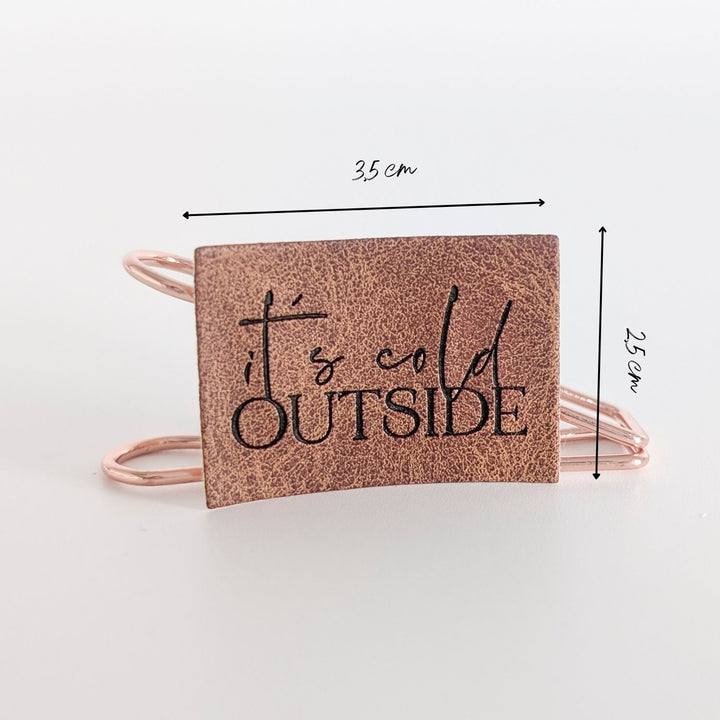 Kunstlederlabel "it´s cold outside"
