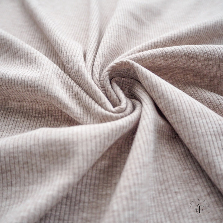 Rib Jersey Mandel meliert (Farbe 004)