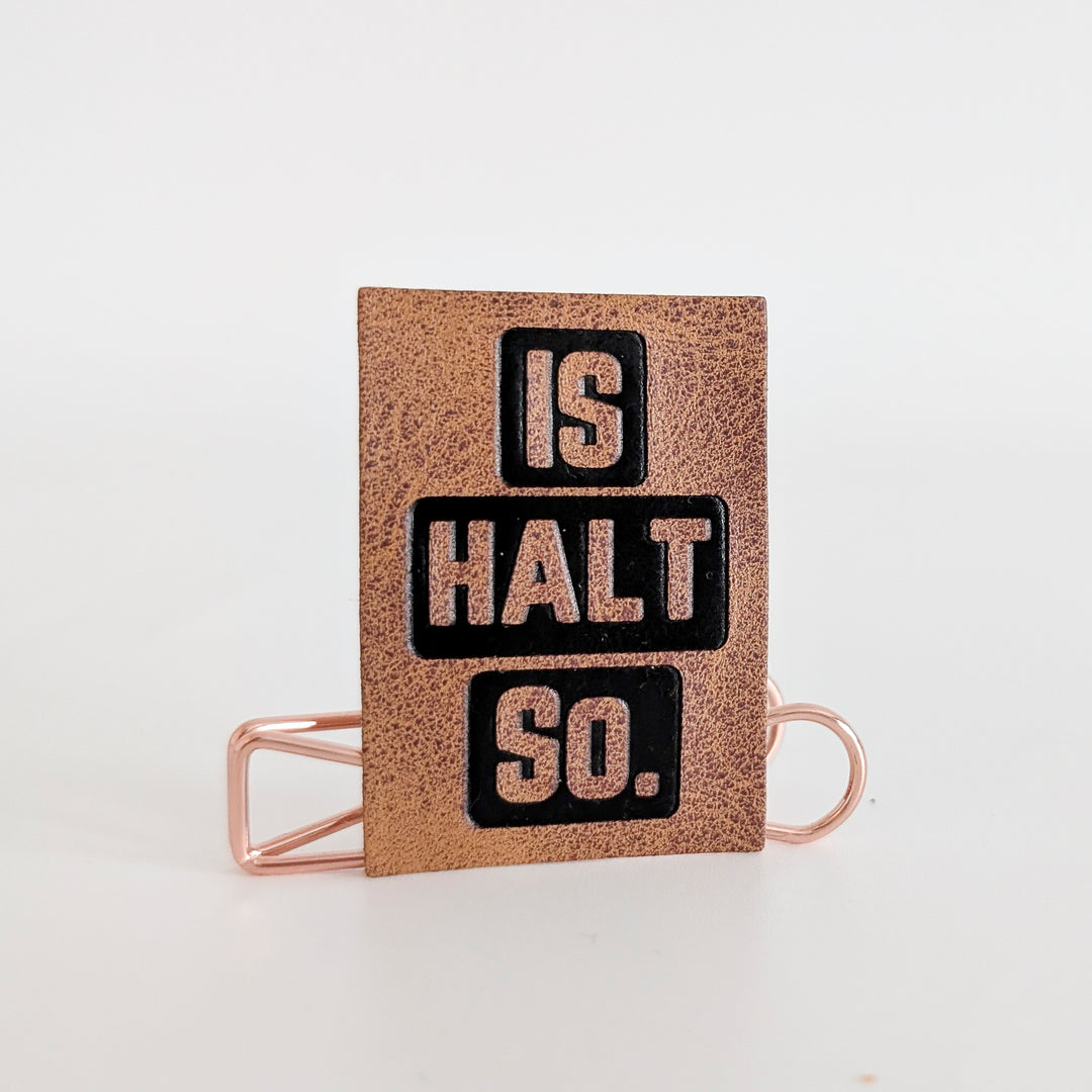 Kunstlederlabel "Is halt so"