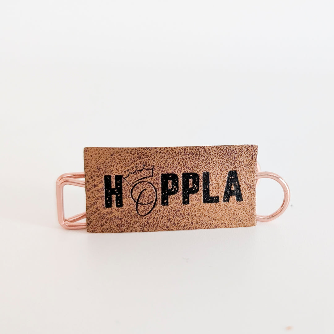 Kunstlederlabel "Hoppla"
