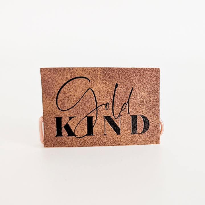 Kunstlederlabel "Gold Kind"