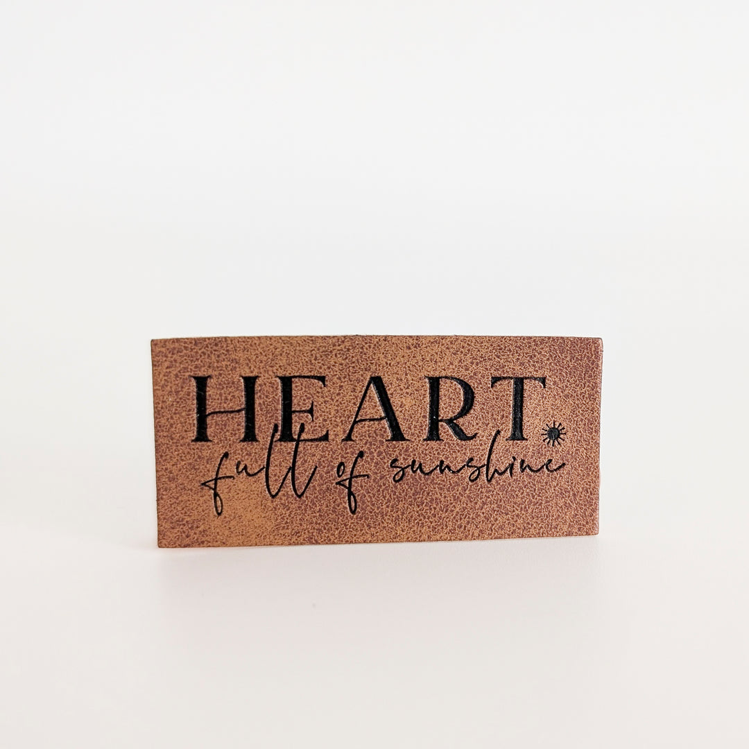 Kunstlederlabel "Heart full of Sunshine"