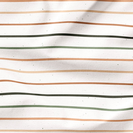 French Terry Konfetti Stripes Salbei Karamell