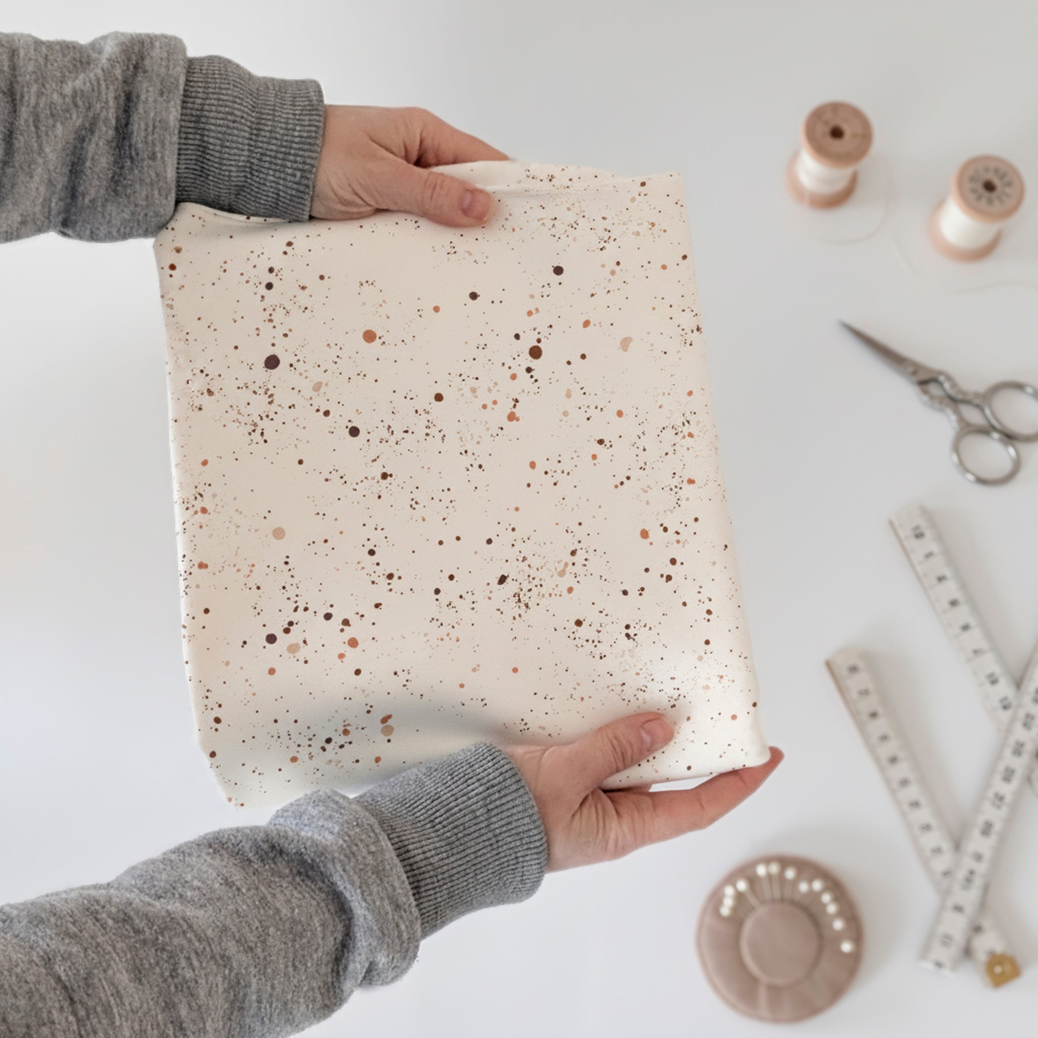 French Terry Kakao Splash