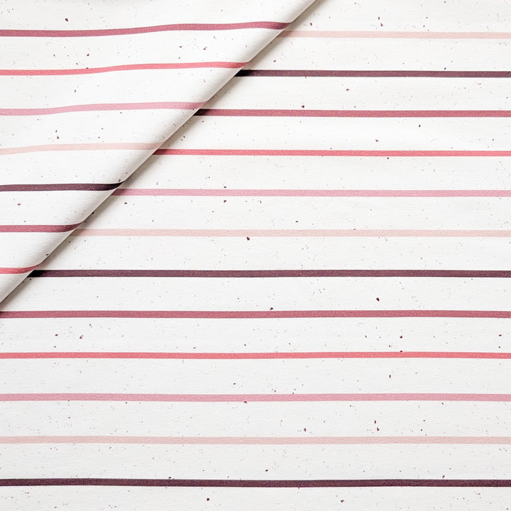French Terry Konfetti Stripes Berry