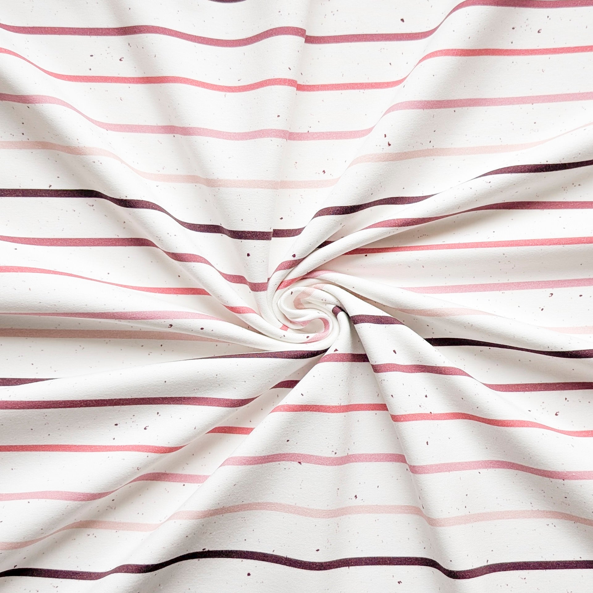 French Terry Konfetti Stripes Berry