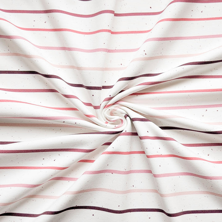 French Terry Konfetti Stripes Berry