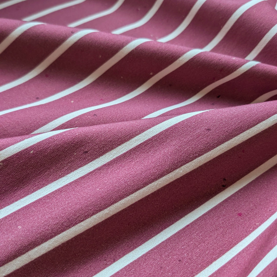 French Terry Konfetti Stripes himbeer