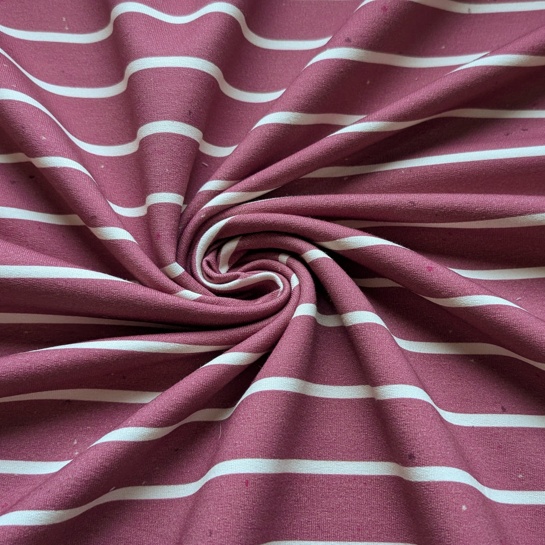French Terry Konfetti Stripes himbeer