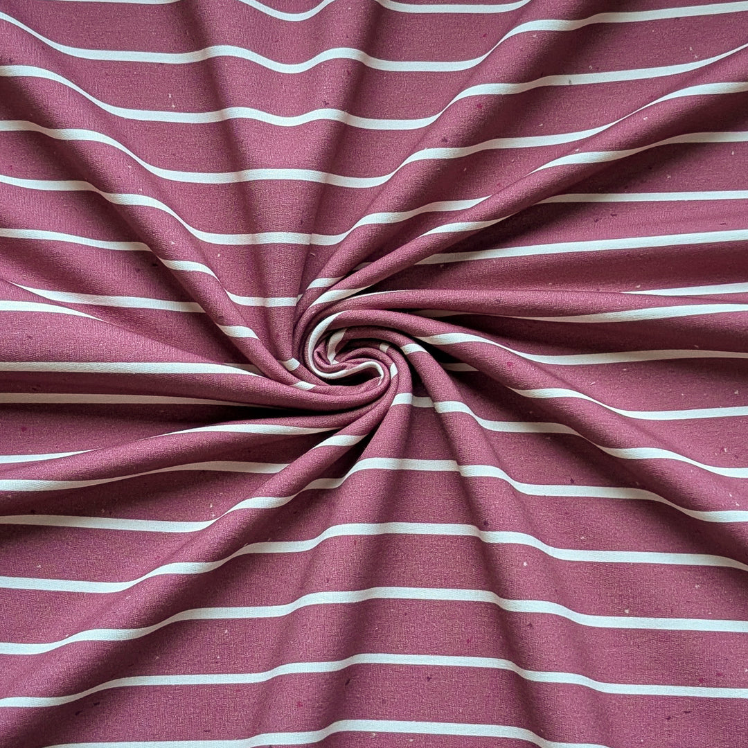 French Terry Konfetti Stripes himbeer 0,63m