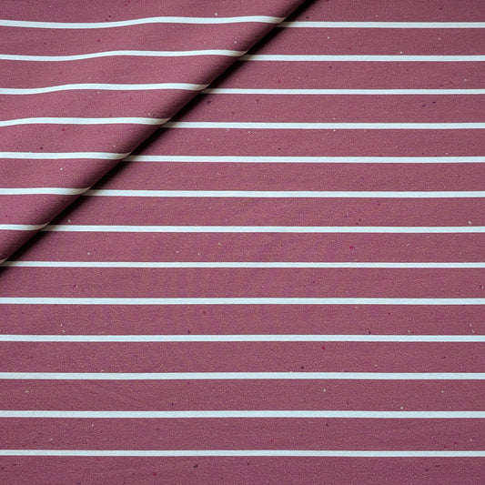 French Terry Konfetti Stripes himbeer