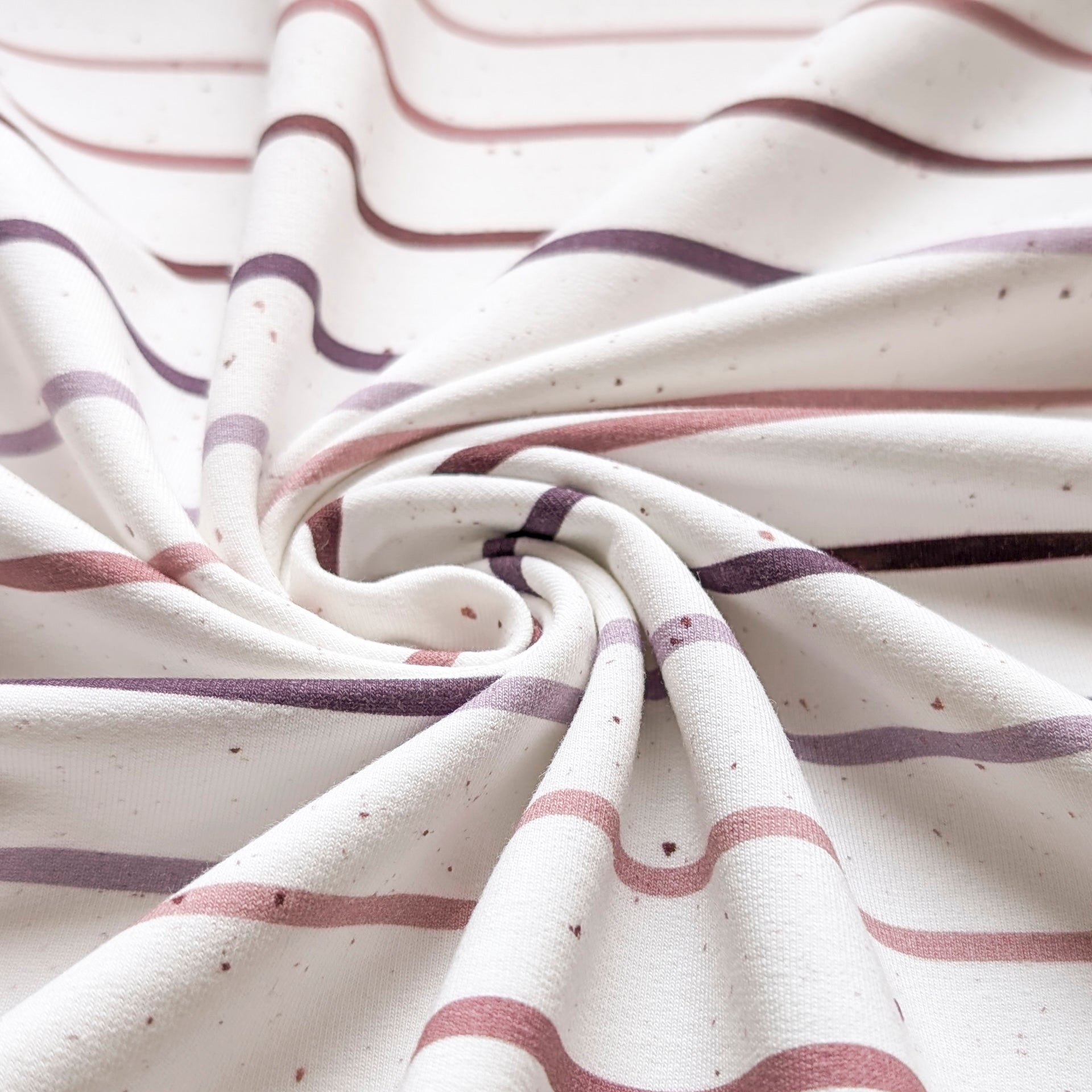 French Terry Konfetti Stripes Mauve