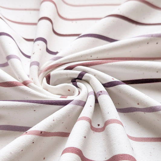 French Terry Konfetti Stripes Mauve