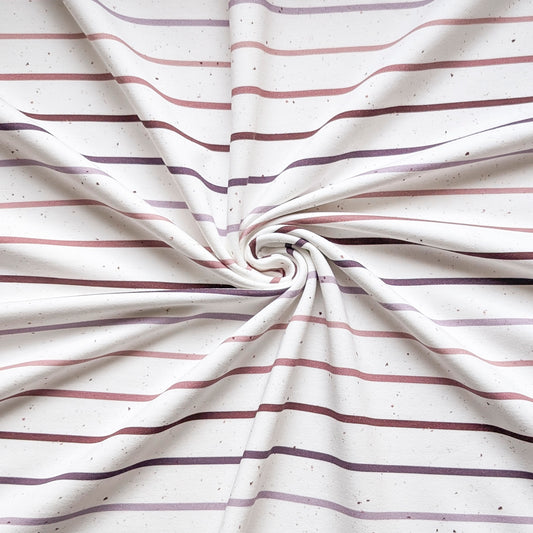 French Terry Konfetti Stripes Mauve