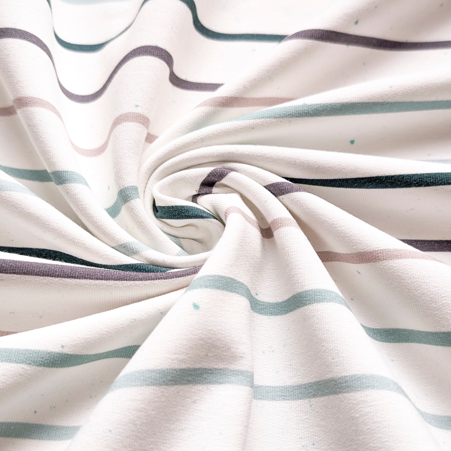 French Terry Konfetti Stripes Mint