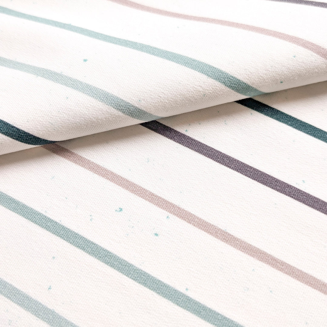 French Terry Konfetti Stripes Mint
