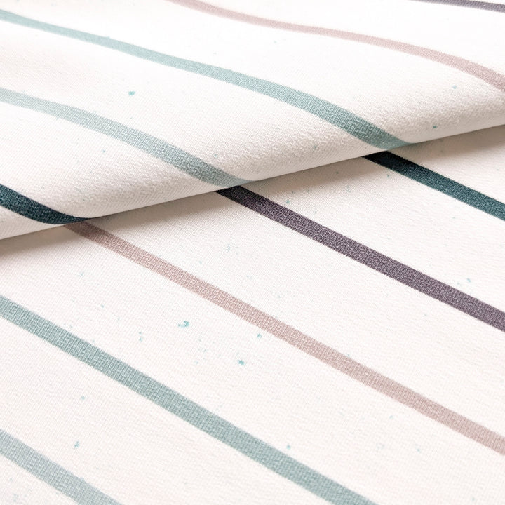 French Terry Konfetti Stripes Mint