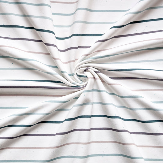 French Terry Konfetti Stripes Mint