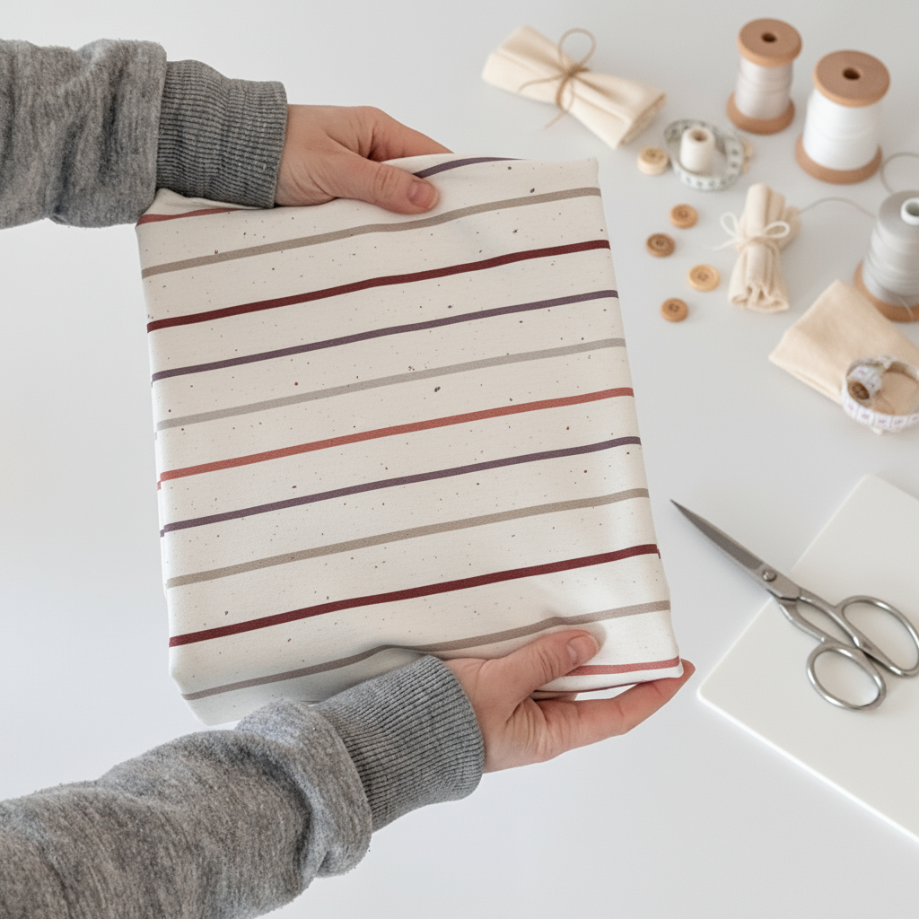 French Terry Konfetti Stripes Nature