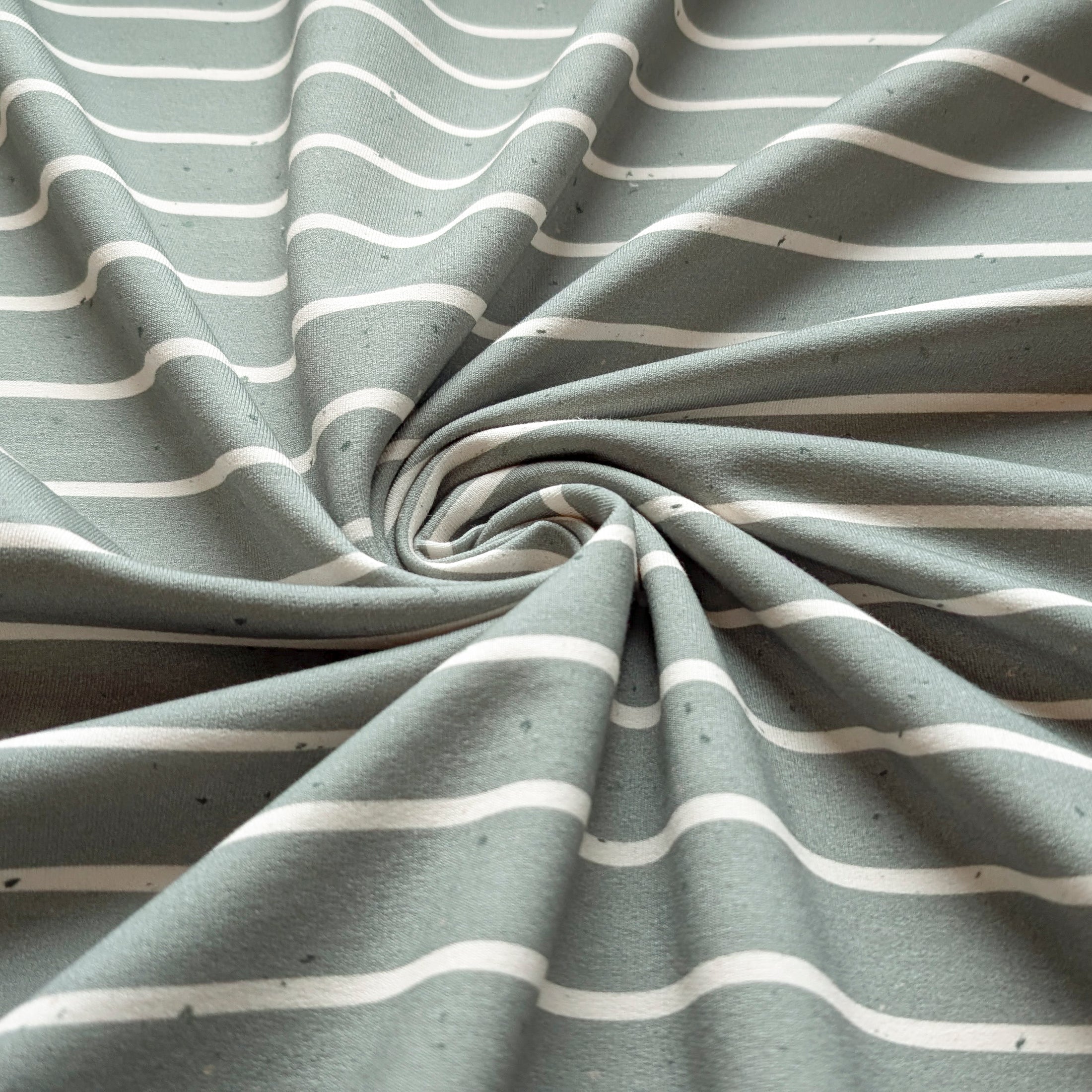 French Terry Konfetti Stripes pistazie