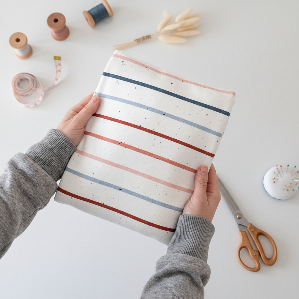 French Terry Konfetti Stripes Sunset