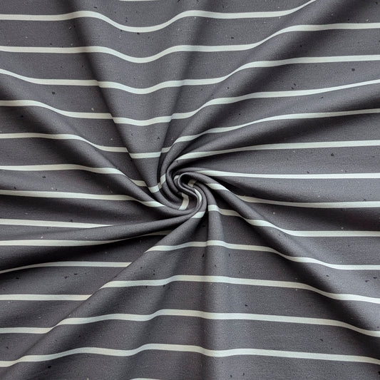 Vorbestellung French Terry Konfetti Stripes anthrazit