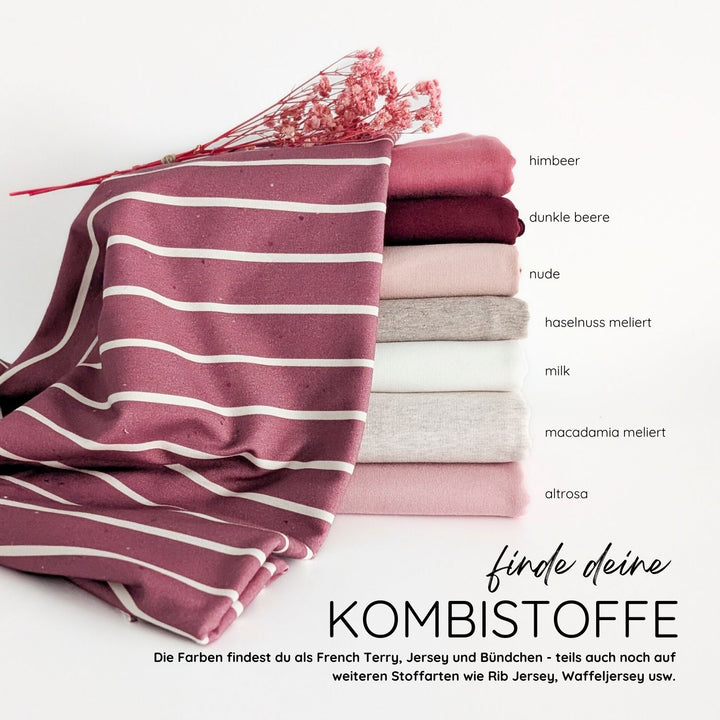 French Terry Konfetti Stripes himbeer