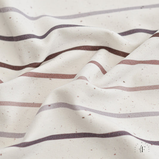 French Terry Konfetti Stripes Mauve