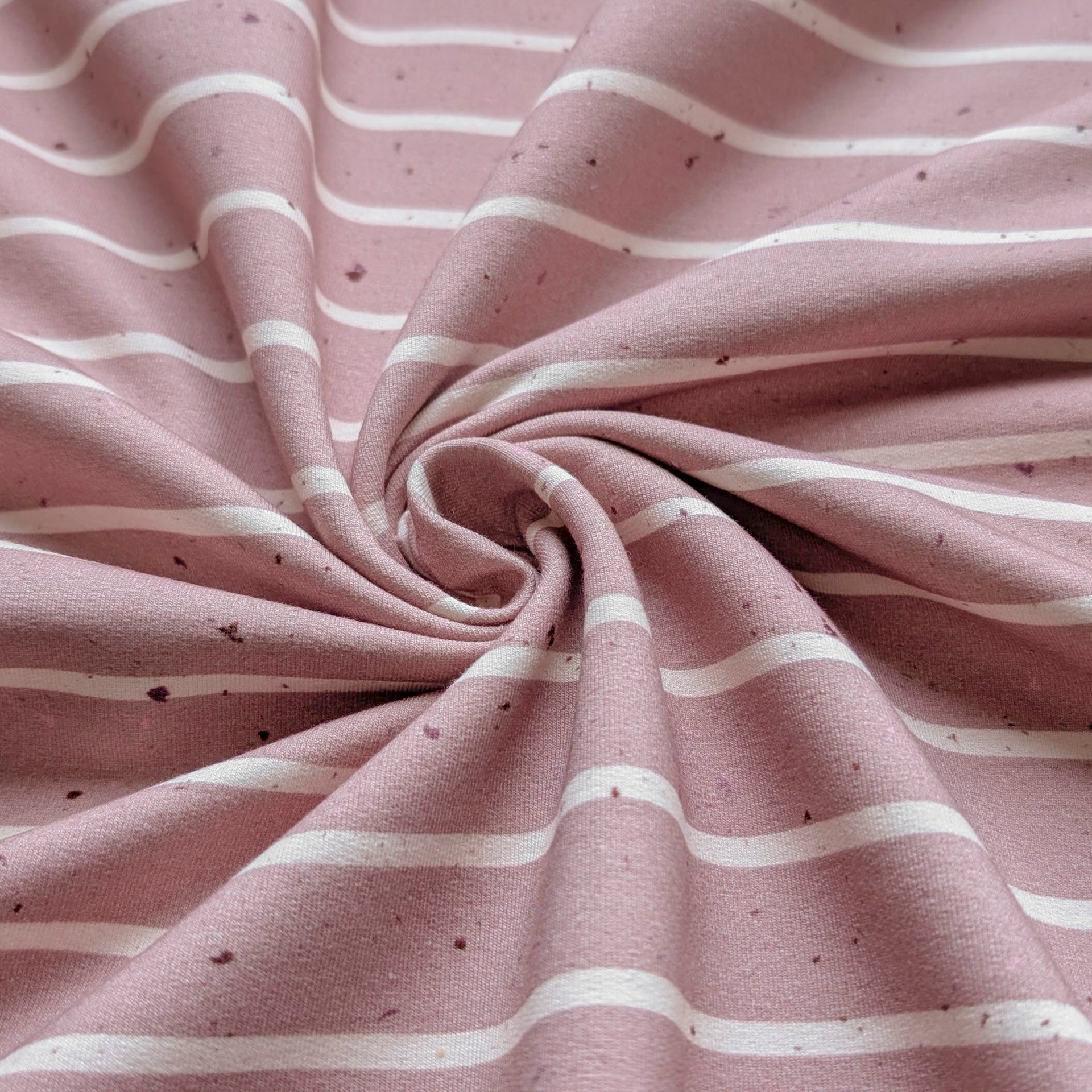 French Terry Streifen rosé