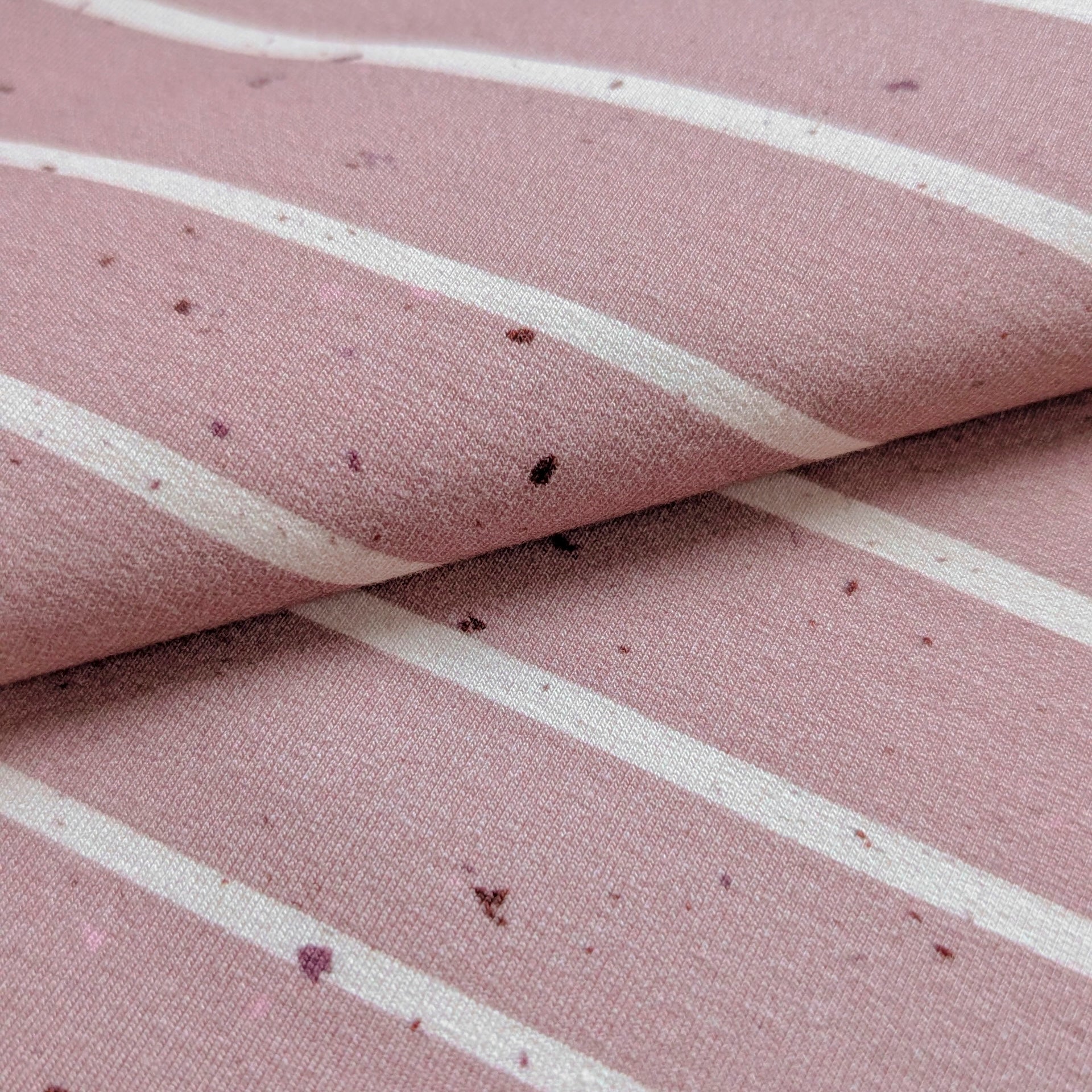 French Terry Streifen rosé
