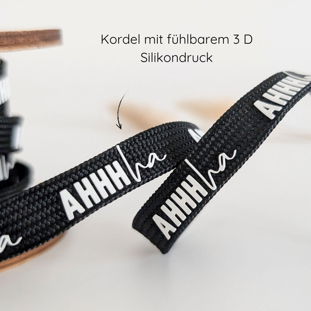 Kordel  schwarz "Ahh ha"