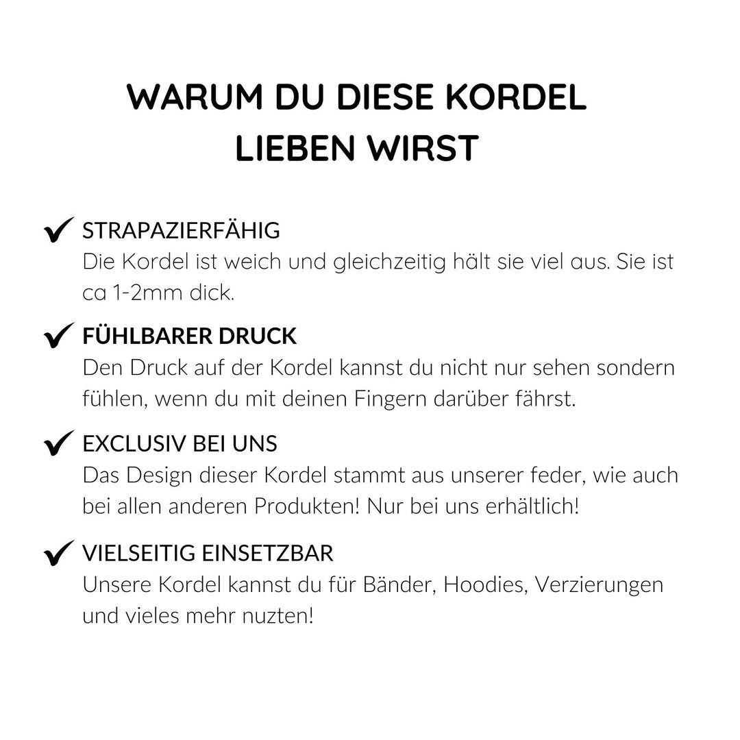 Kordel  schwarz "Konfetti im Herz"